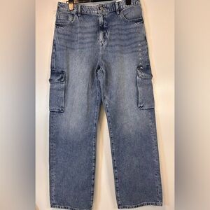 m jeans by Maurices Nonstretch High Rise Cargo Straight Jean Women’s 14 regular